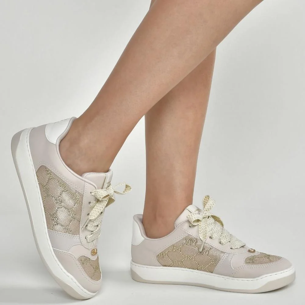 Tênis Via Marte Feminino Casual 220-001 Bege Bege 4