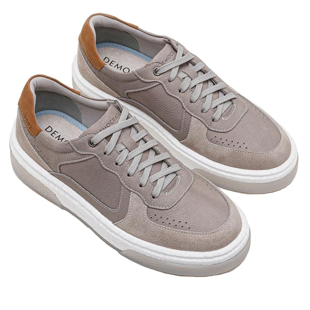 Tênis Masculino Democrata Denim Beat Pulse 623101 Gray Gray 2