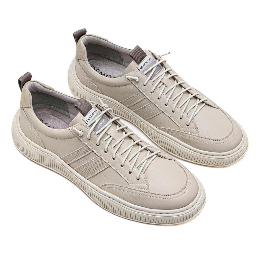 Tênis Masculino Democrata Denim Vibe 625101 Creme Creme 2