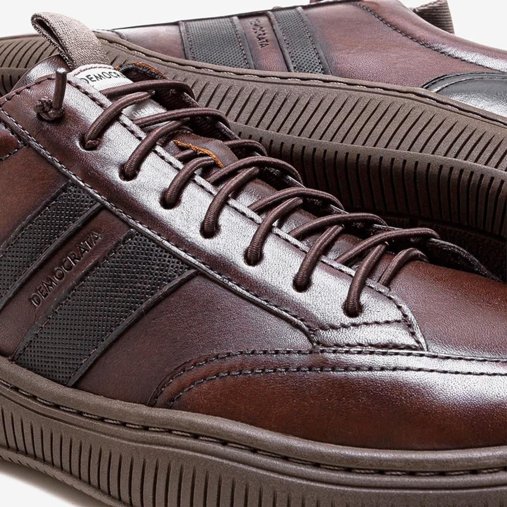 Tênis Masculino Democrata Denim Vibe 625101 Tabaco/Cafe Tabaco/Café 3