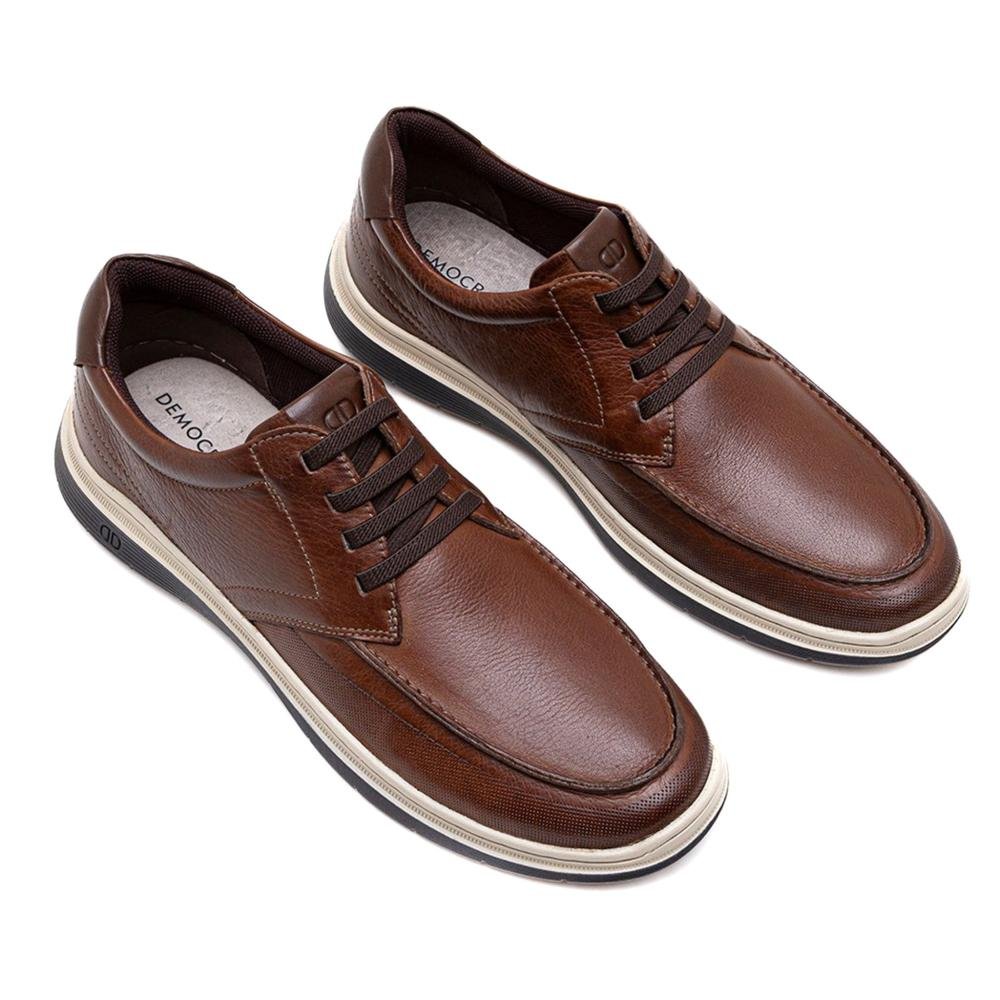Sapato Masculino Democrata Easy Leave 245202 Conhaque Conhaque 2