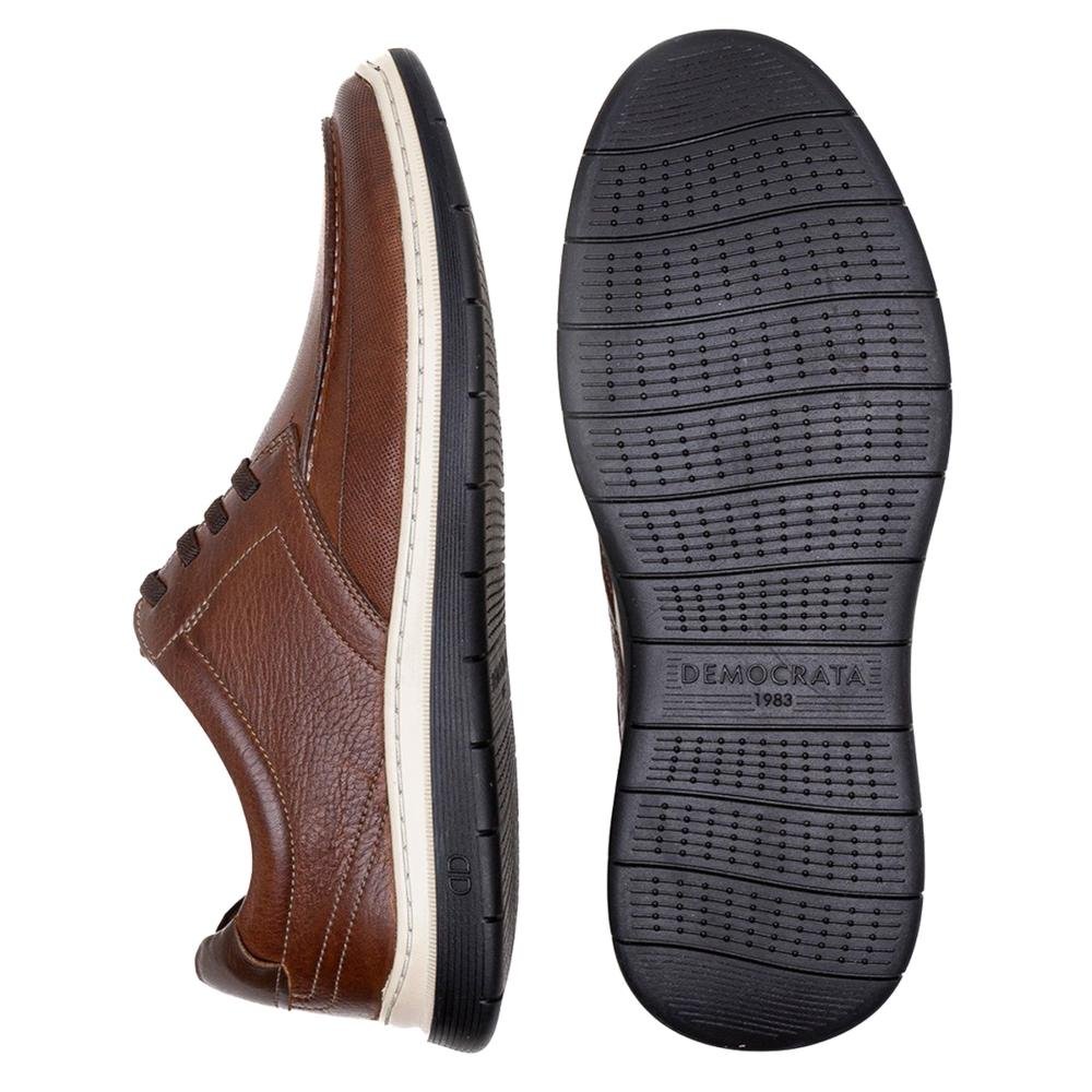 Sapato Masculino Democrata Easy Leave 245202 Conhaque Conhaque 4