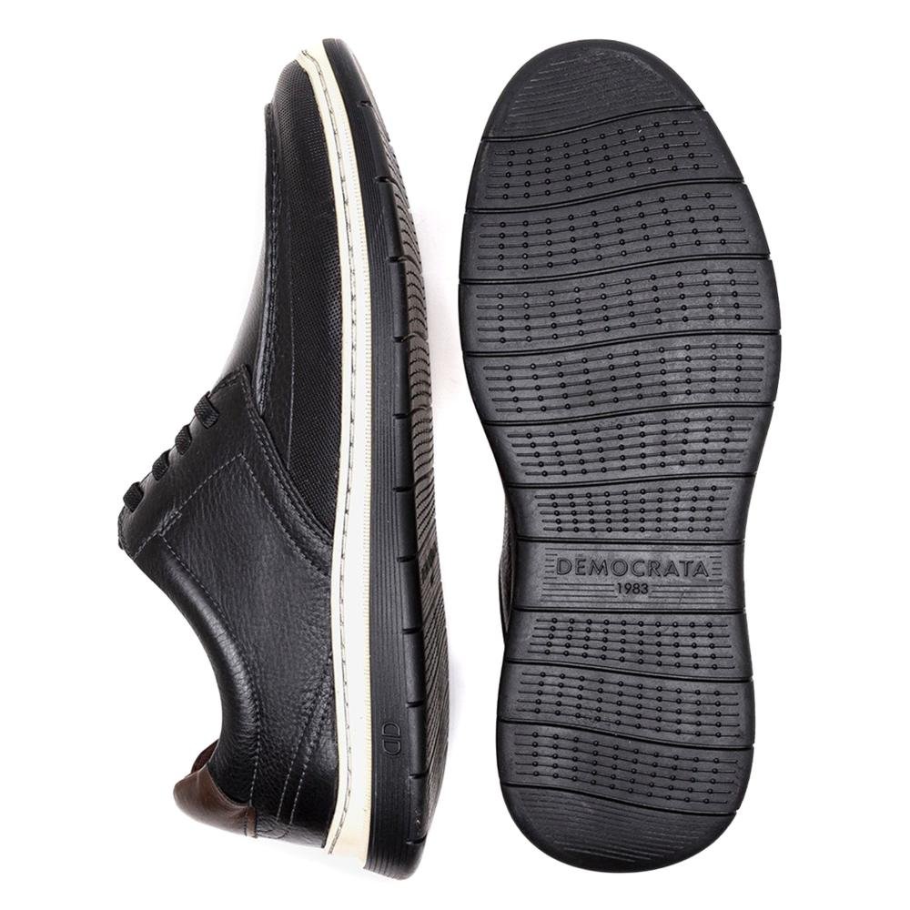 Sapato Masculino Democrata Easy Leave 245202 Preto Preto 3