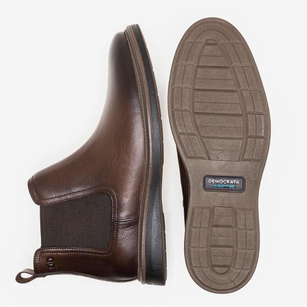 Bota Democrata Masculino Couro 298103 Mogno Mogno 3