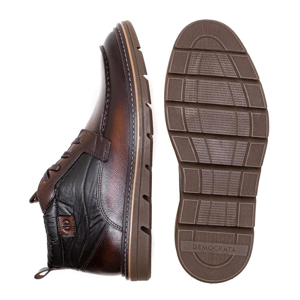 Bota Masculina Democrata Metropolitan Jeff 604104 Mogno Mogno 4