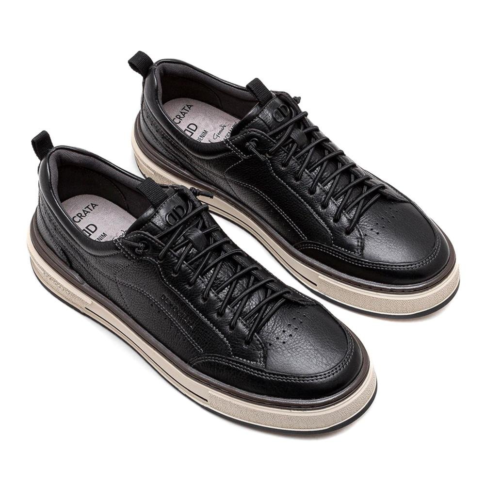 Tênis Masculino Democrata Denim Foster 640201 Preto Preto 2