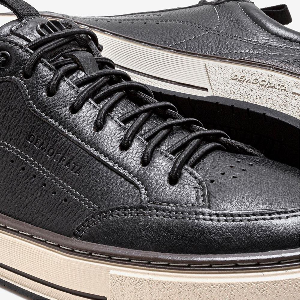 Tênis Masculino Democrata Denim Foster 640201 Preto Preto 3