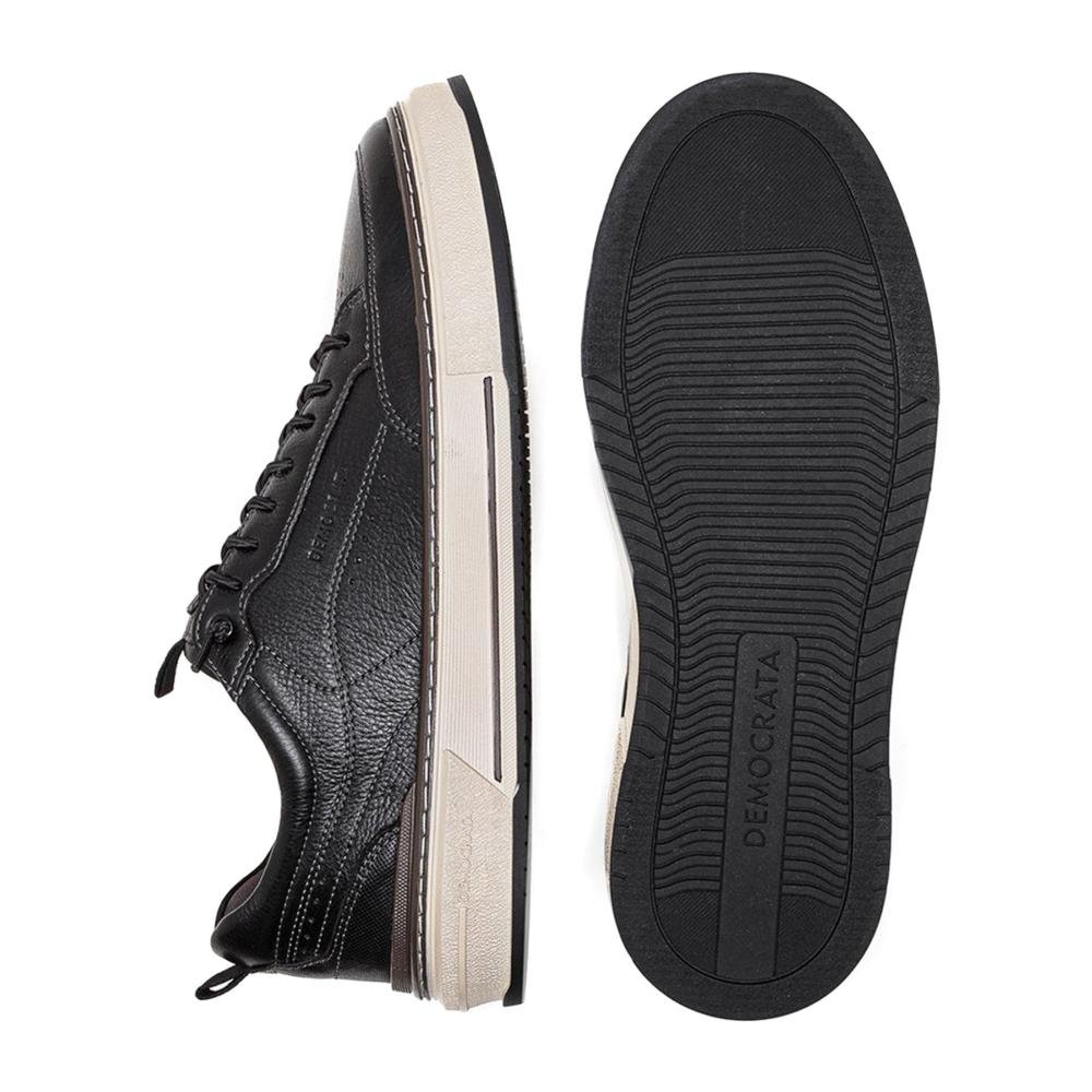 Tênis Masculino Democrata Denim Foster 640201 Preto Preto 4