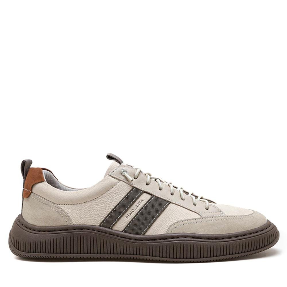 Tênis Masculino Democrata Denim Vibe 625101 Creme/Neve Creme/Neve 1