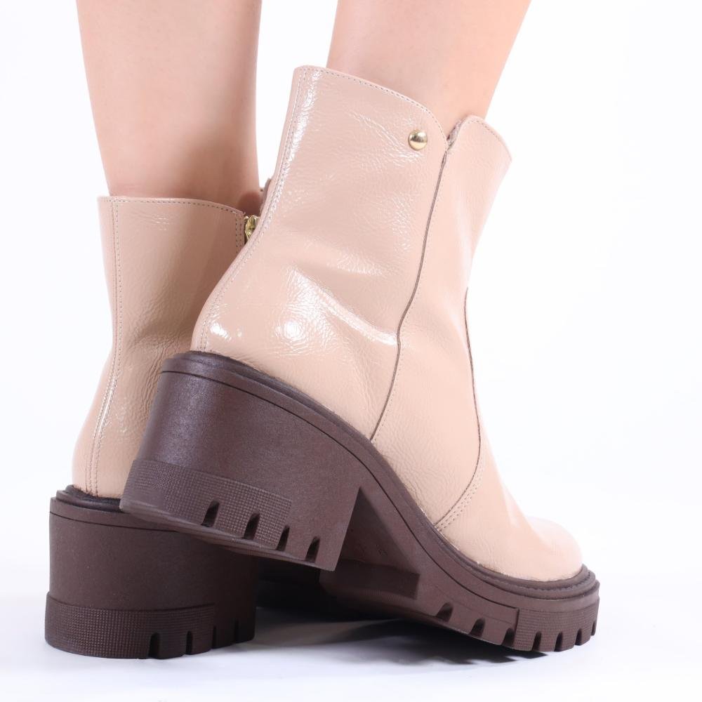 Bota Feminina Zariff Cano Curto Tratorada T5610-021 Nude Nude 7