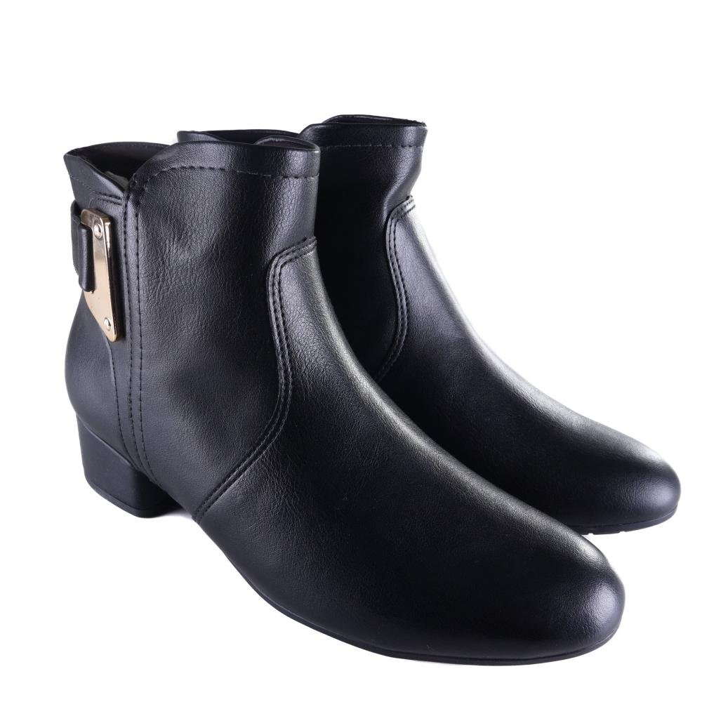 Bota Feminina Comfortflex 25-97301 Preto Preto 3