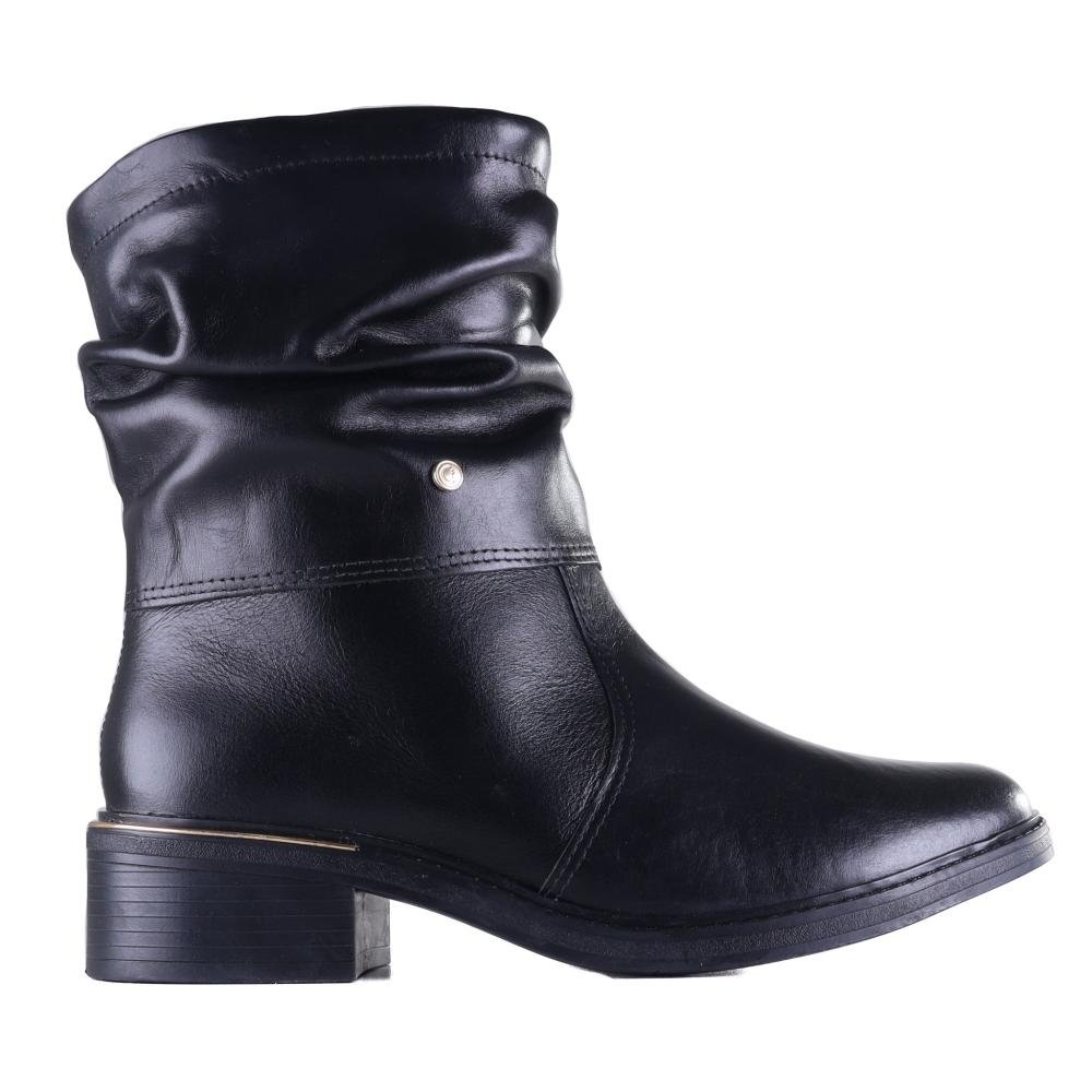 Bota Feminina Comfortflex Cano Médio 25-69304 Preto Preto 1