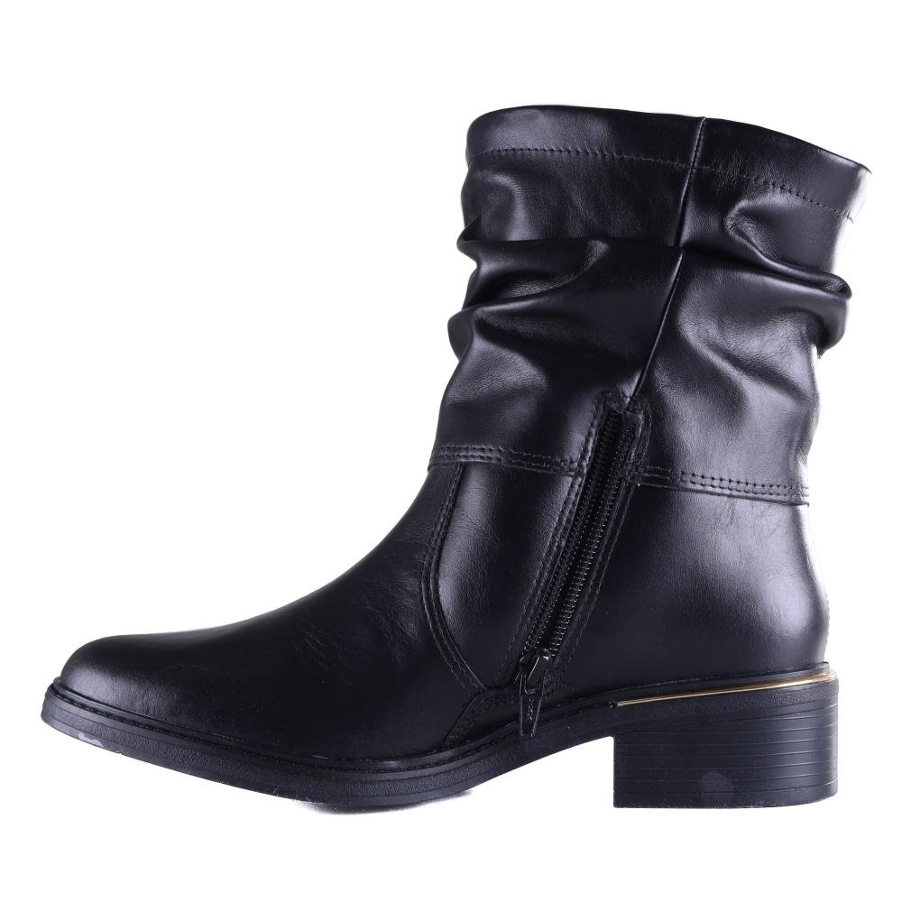 Bota Feminina Comfortflex Cano Médio 25-69304 Preto Preto 2