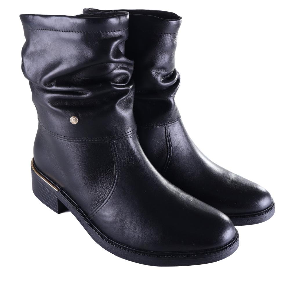 Bota Feminina Comfortflex Cano Médio 25-69304 Preto Preto 3