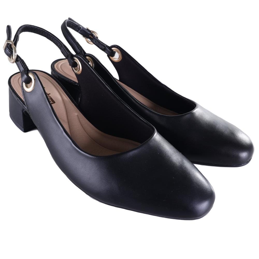 Sapato Feminino Comfortflex 25-98331 Preto Preto 3