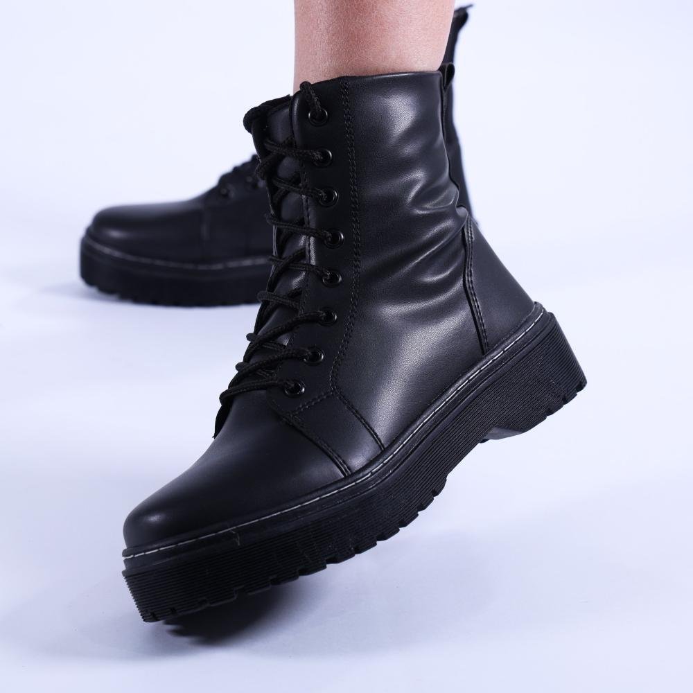 Bota Coturno Feminino Zariff 7000 Preto Preto 11