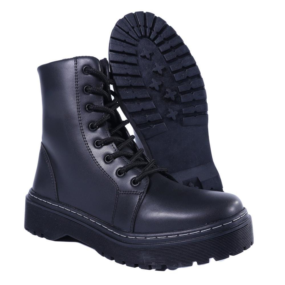 Bota Coturno Feminino Zariff 7000 Preto Preto 7