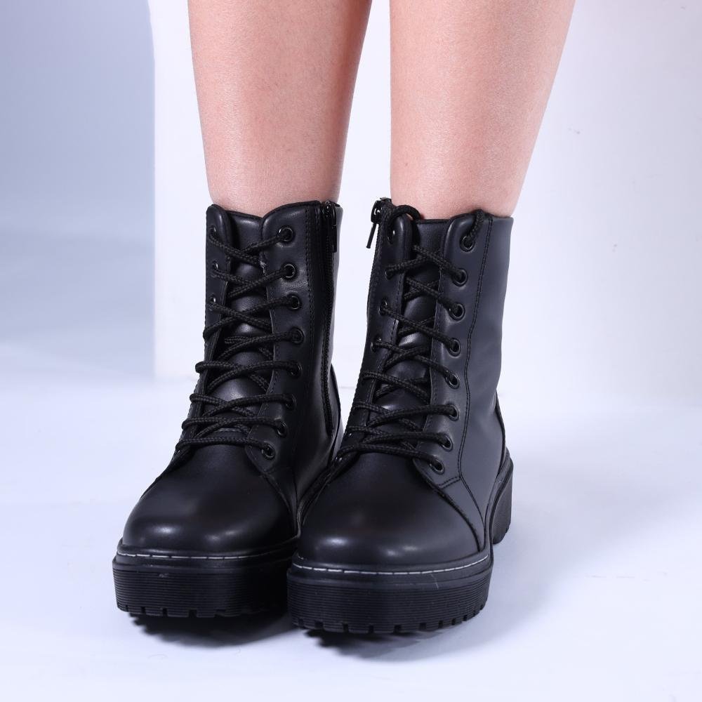 Bota Coturno Feminino Zariff 7000 Preto Preto 9