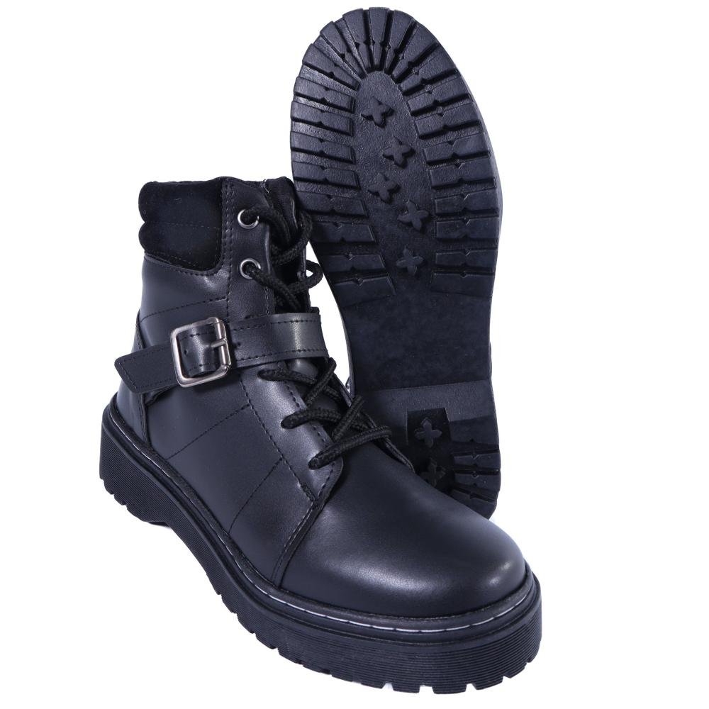 Coturno Feminino Zariff com Fivela 7015 Preto Preto 11