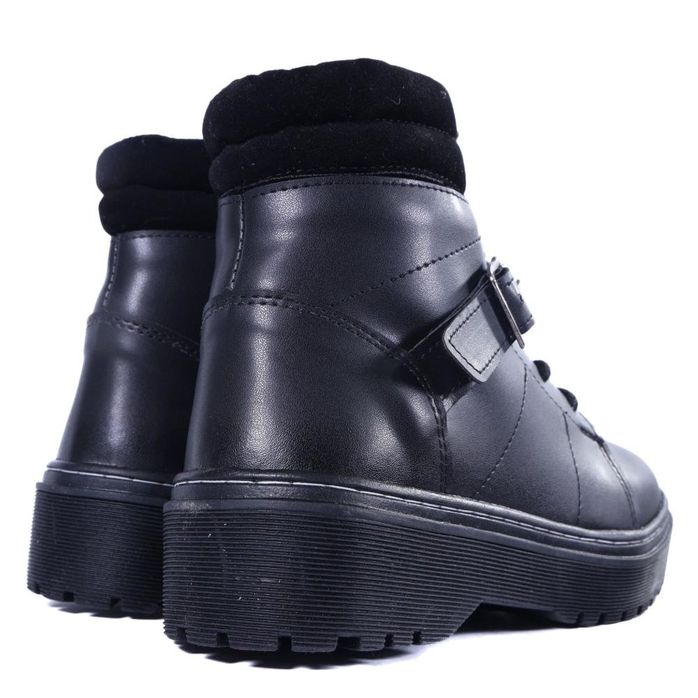 Coturno Feminino Zariff com Fivela 7015 Preto Preto 12