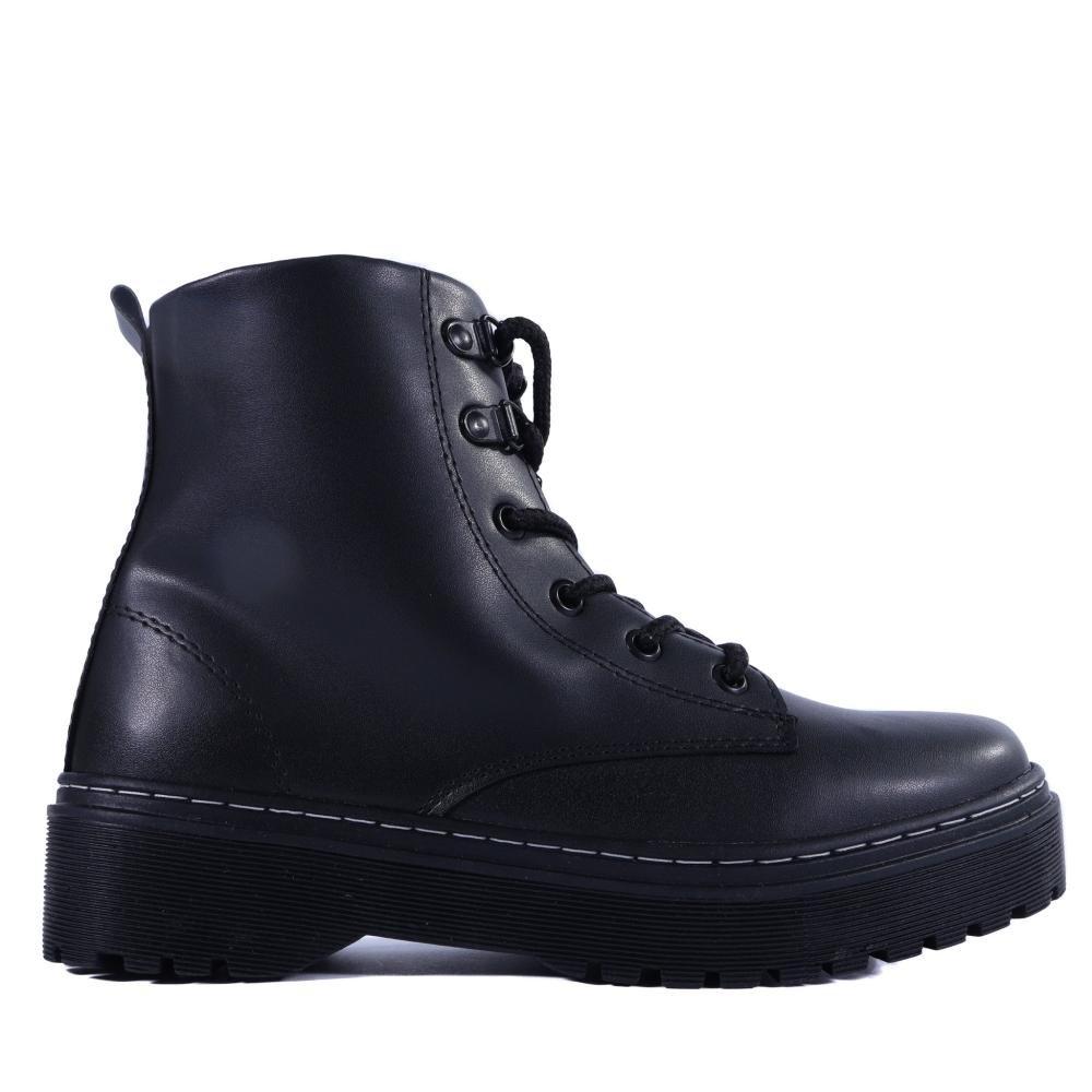 Coturno Feminino Zariff Cano Curto 7005 Preto Preto 1