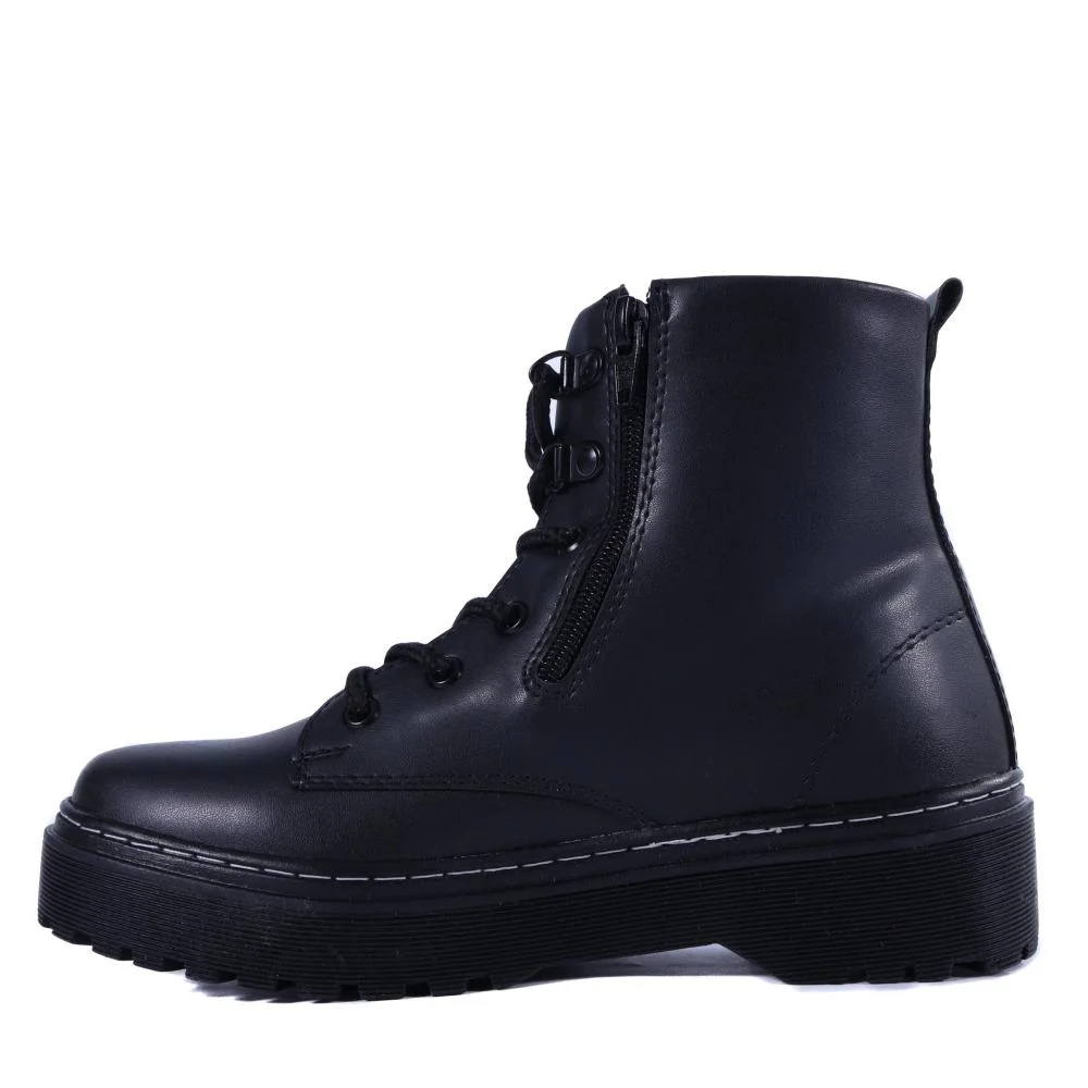 Coturno Feminino Zariff Cano Curto 7005 Preto Preto 2