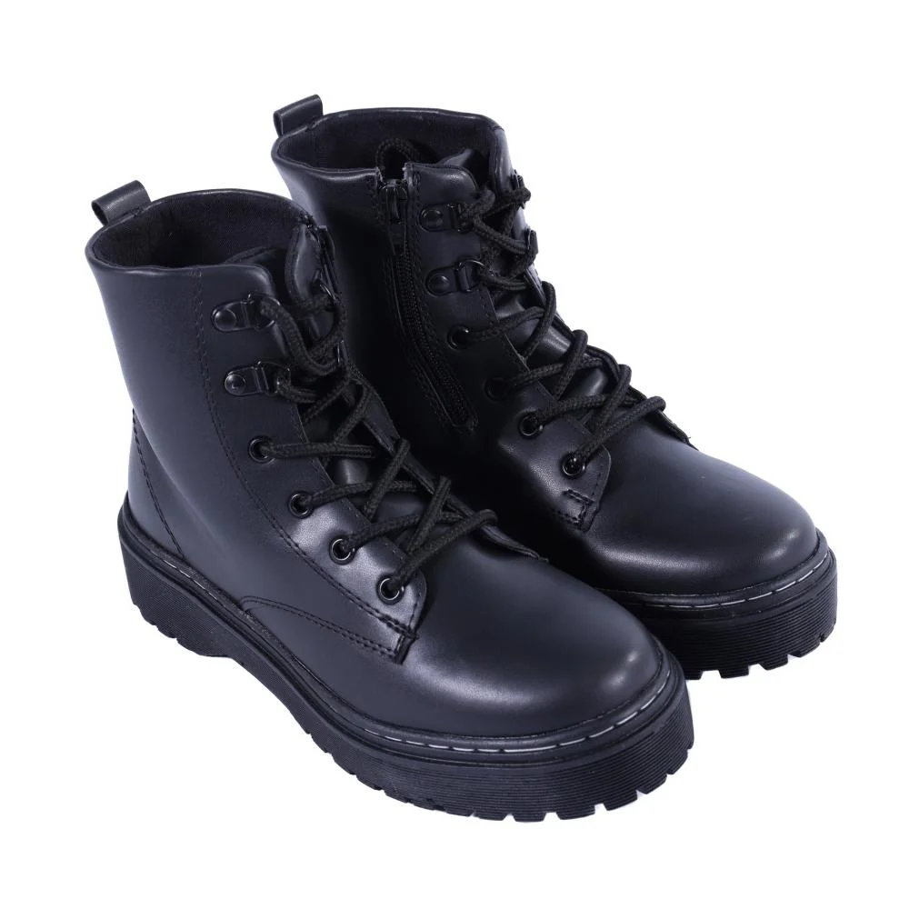Coturno Feminino Zariff Cano Curto 7005 Preto Preto 3