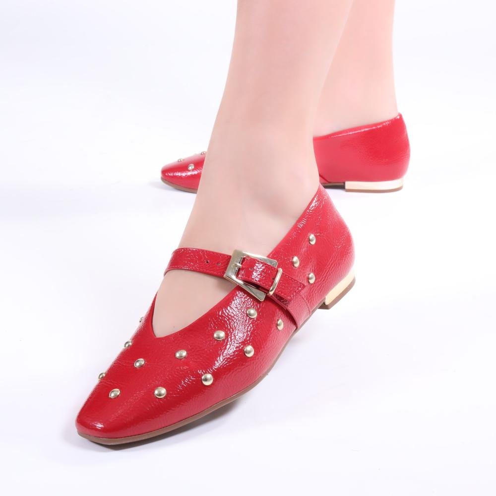 Sapatilha Feminina Zariff T1128-340 Vermelho Vermelho 6