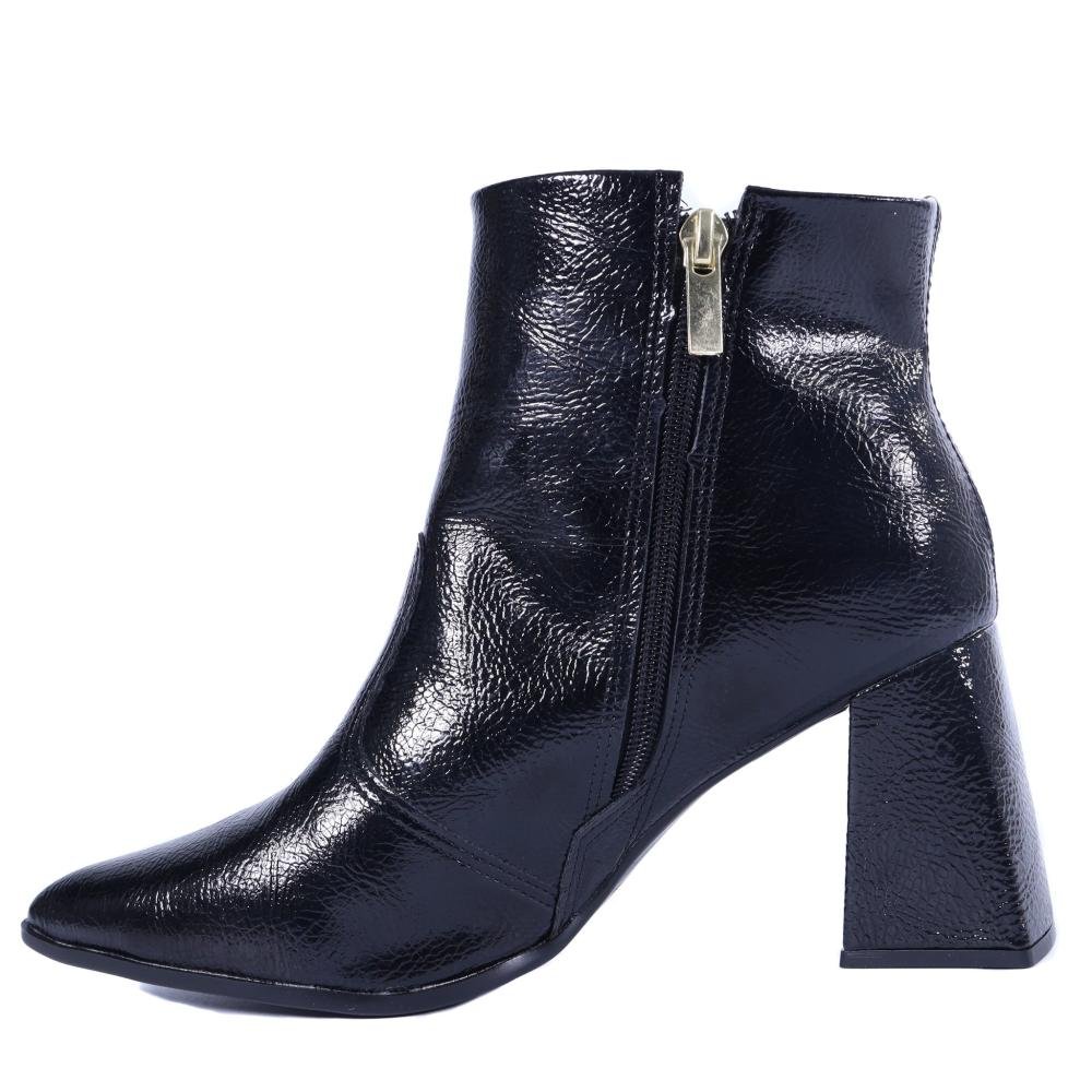 Bota Feminina Zariff Cano Curto T4338-296 Preto Preto 2