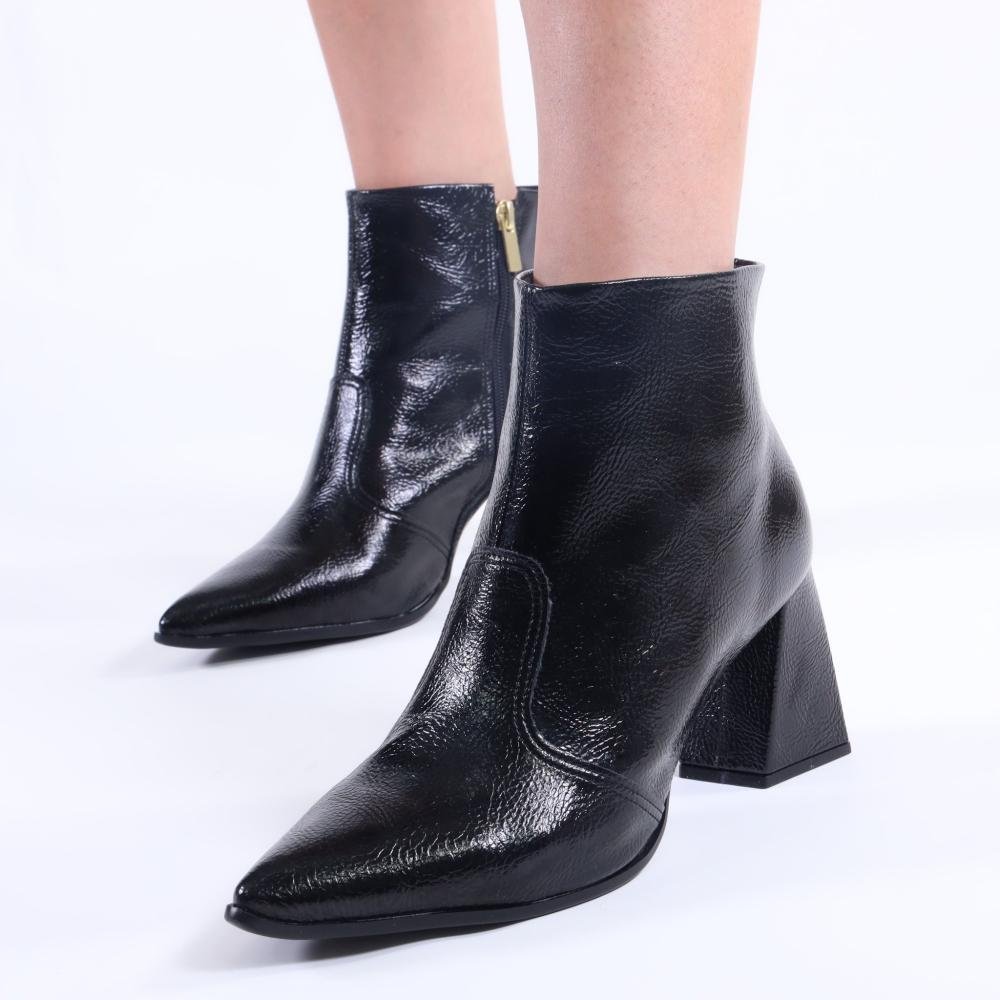 Bota Feminina Zariff Cano Curto T4338-296 Preto Preto 7