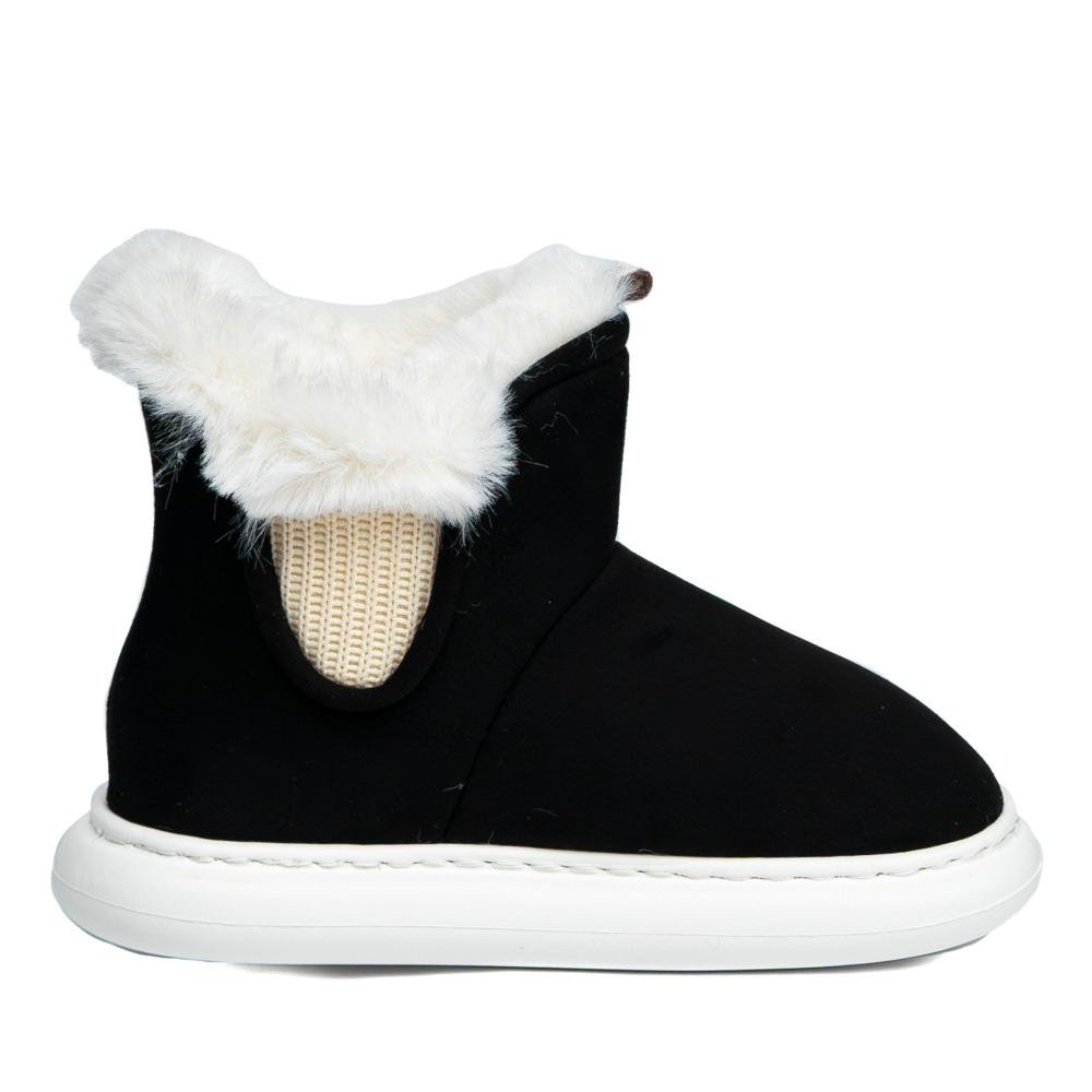 Pantufa Bota Feminina Flowfa Emma Preto Preto 1