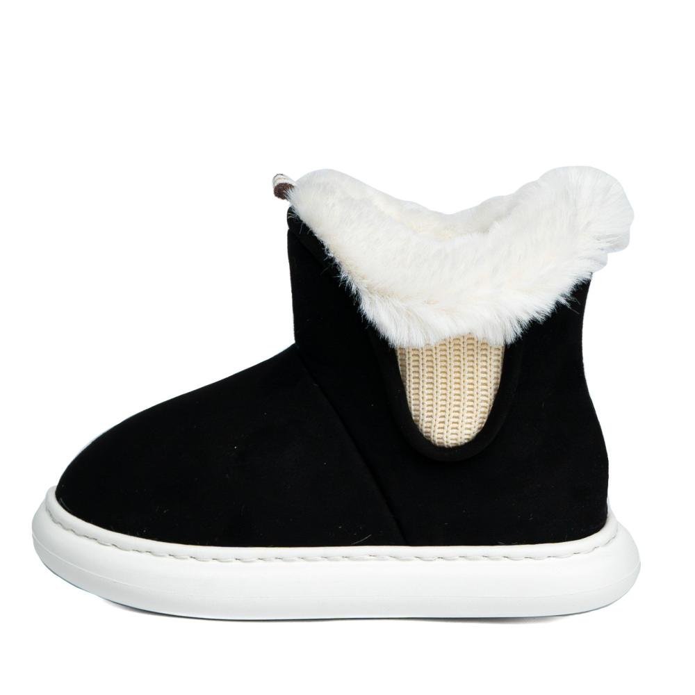 Pantufa Bota Feminina Flowfa Emma Preto Preto 2