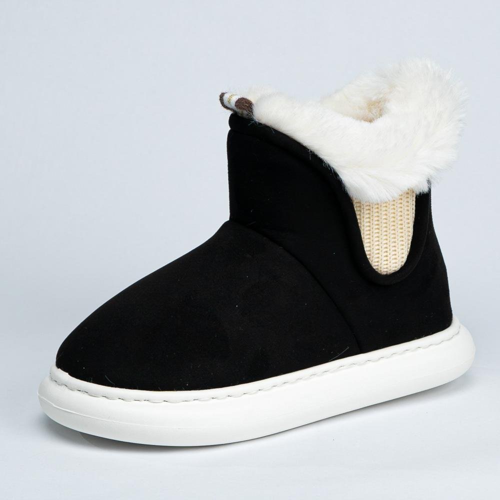 Pantufa Bota Feminina Flowfa Emma Preto Preto 3