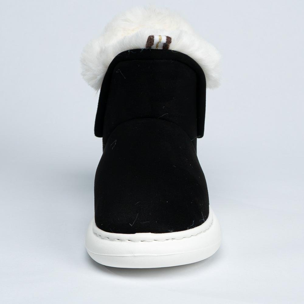 Pantufa Bota Feminina Flowfa Emma Preto Preto 4