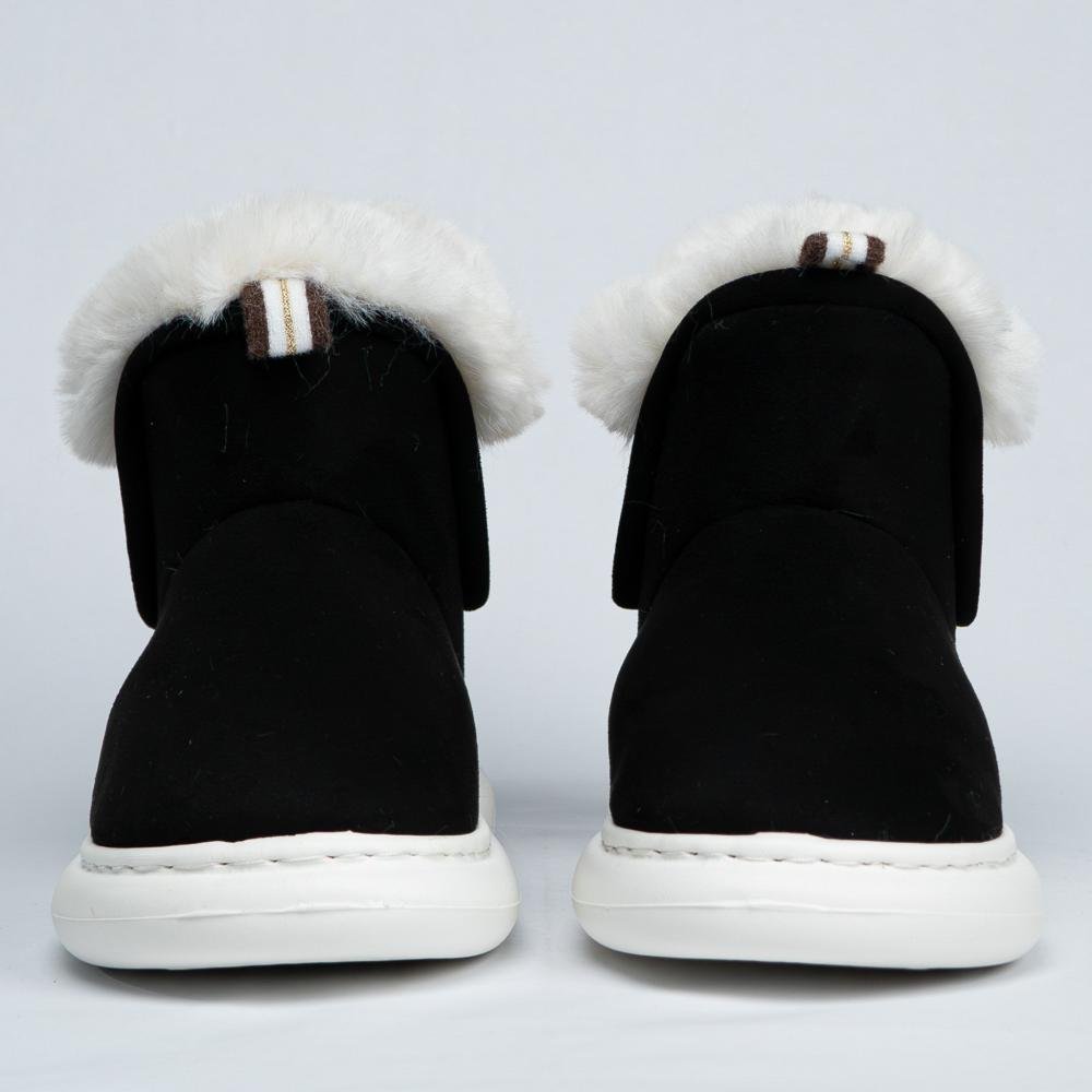 Pantufa Bota Feminina Flowfa Emma Preto Preto 7