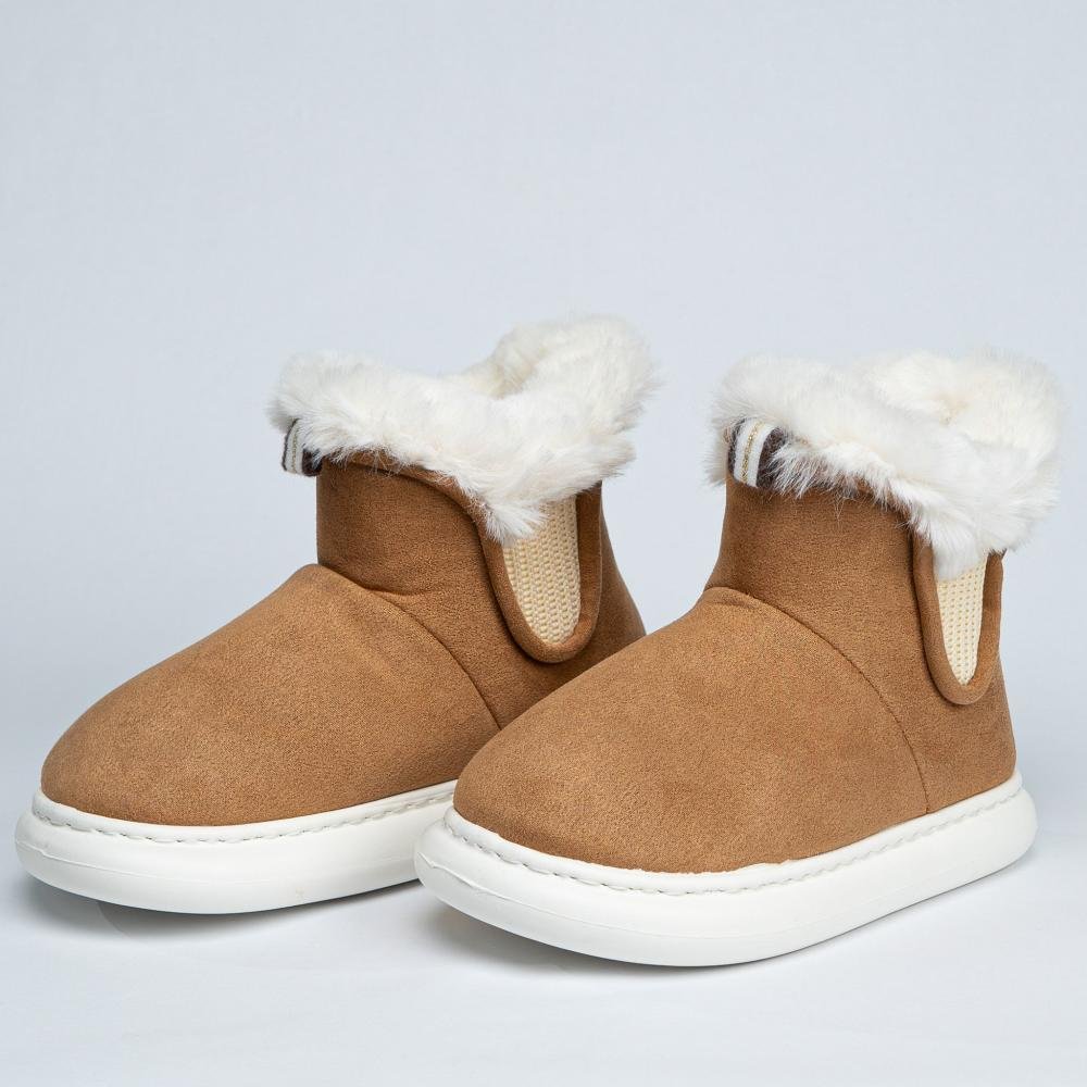 Pantufa Bota Feminina Flowfa Emma Caramelo Marrom 6