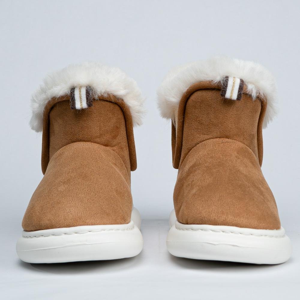 Pantufa Bota Feminina Flowfa Emma Caramelo Marrom 7