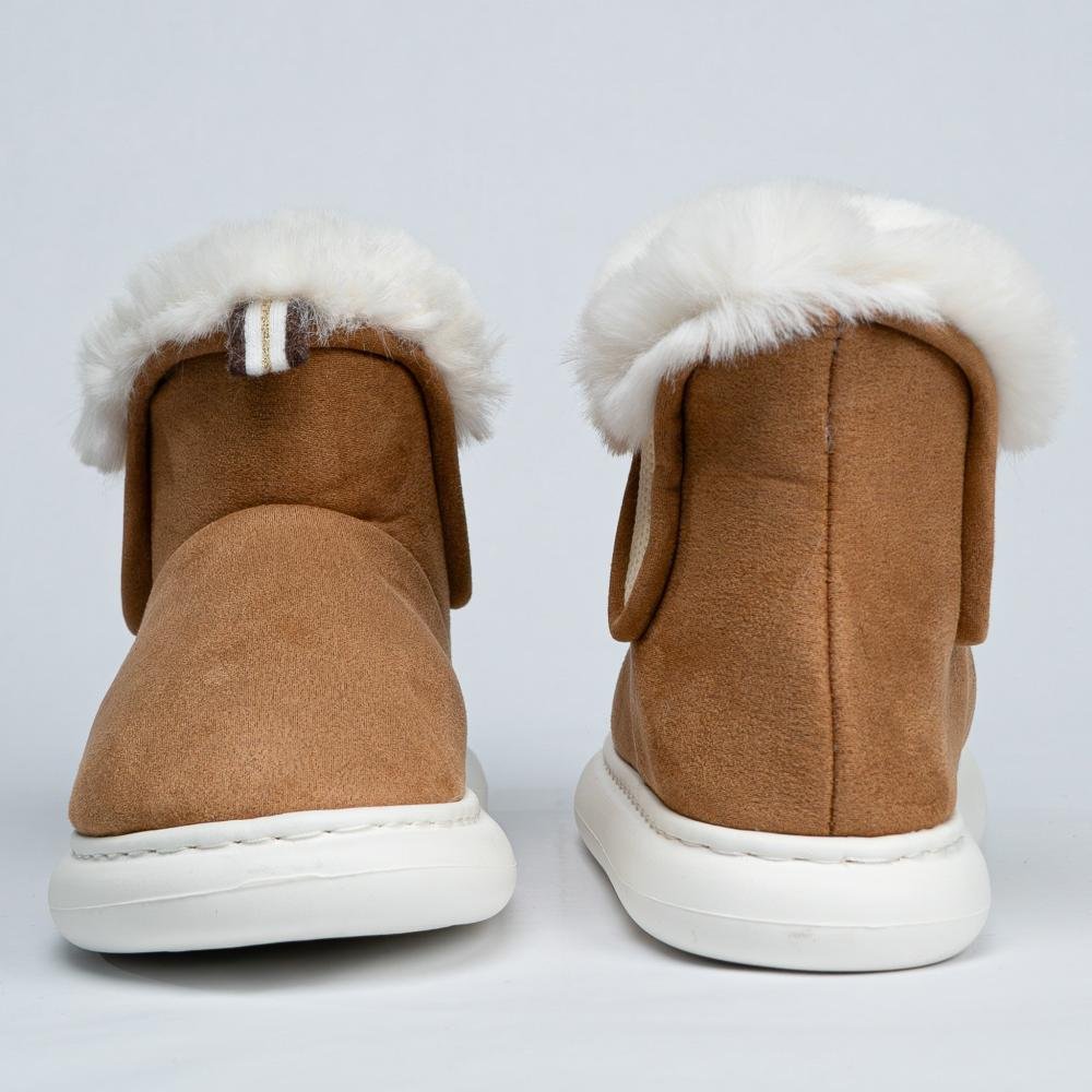 Pantufa Bota Feminina Flowfa Emma Caramelo Marrom 8