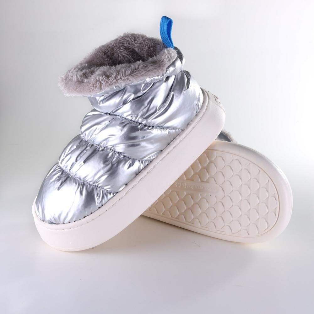 Pantufa Bota Feminina Flowfa Serena Prata Prata 11