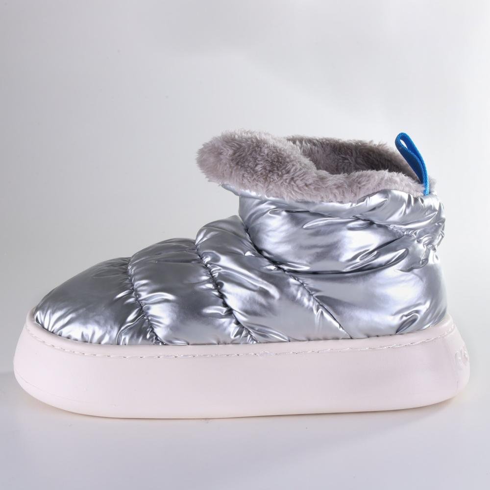 Pantufa Bota Feminina Flowfa Serena Prata Prata 3