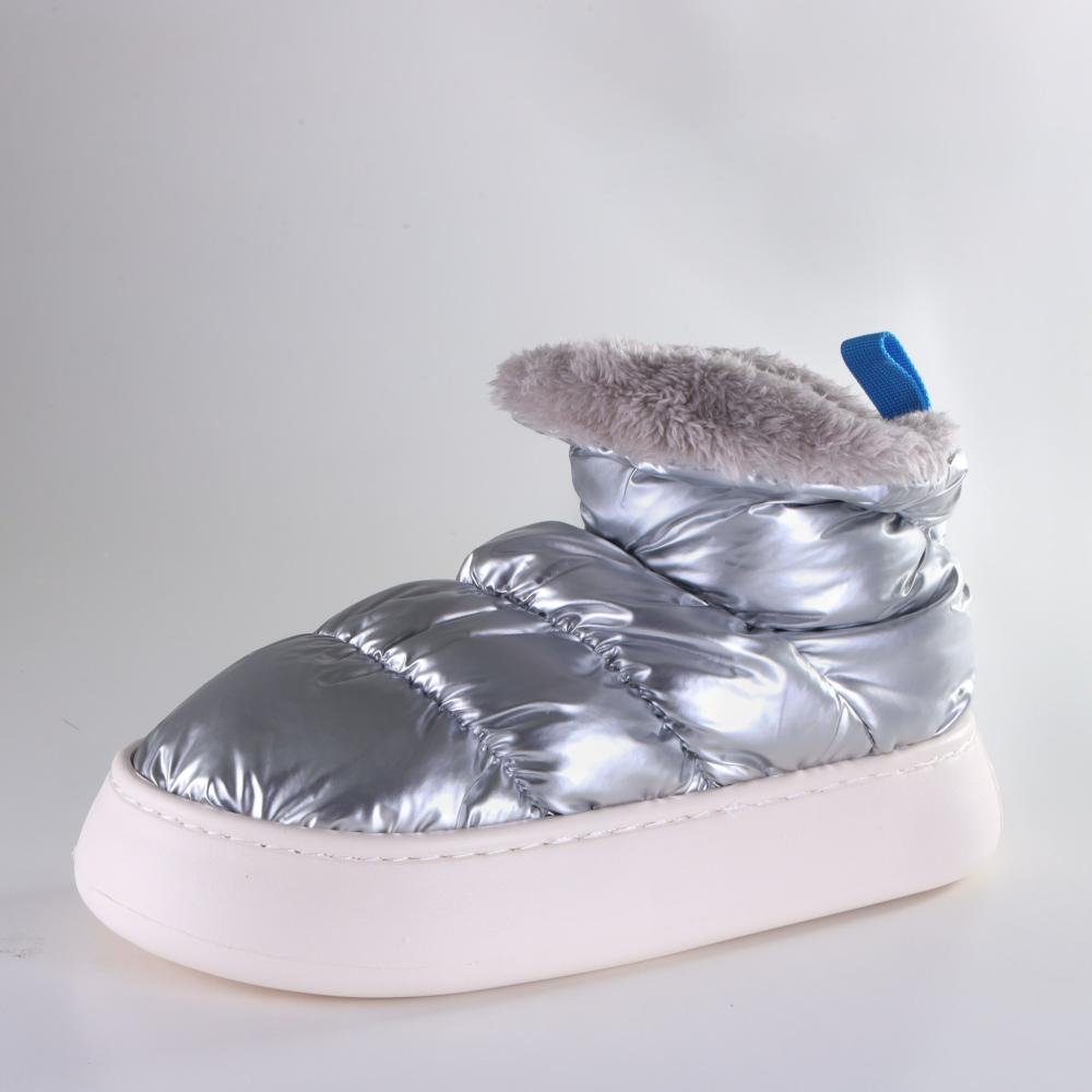 Pantufa Bota Feminina Flowfa Serena Prata Prata 4
