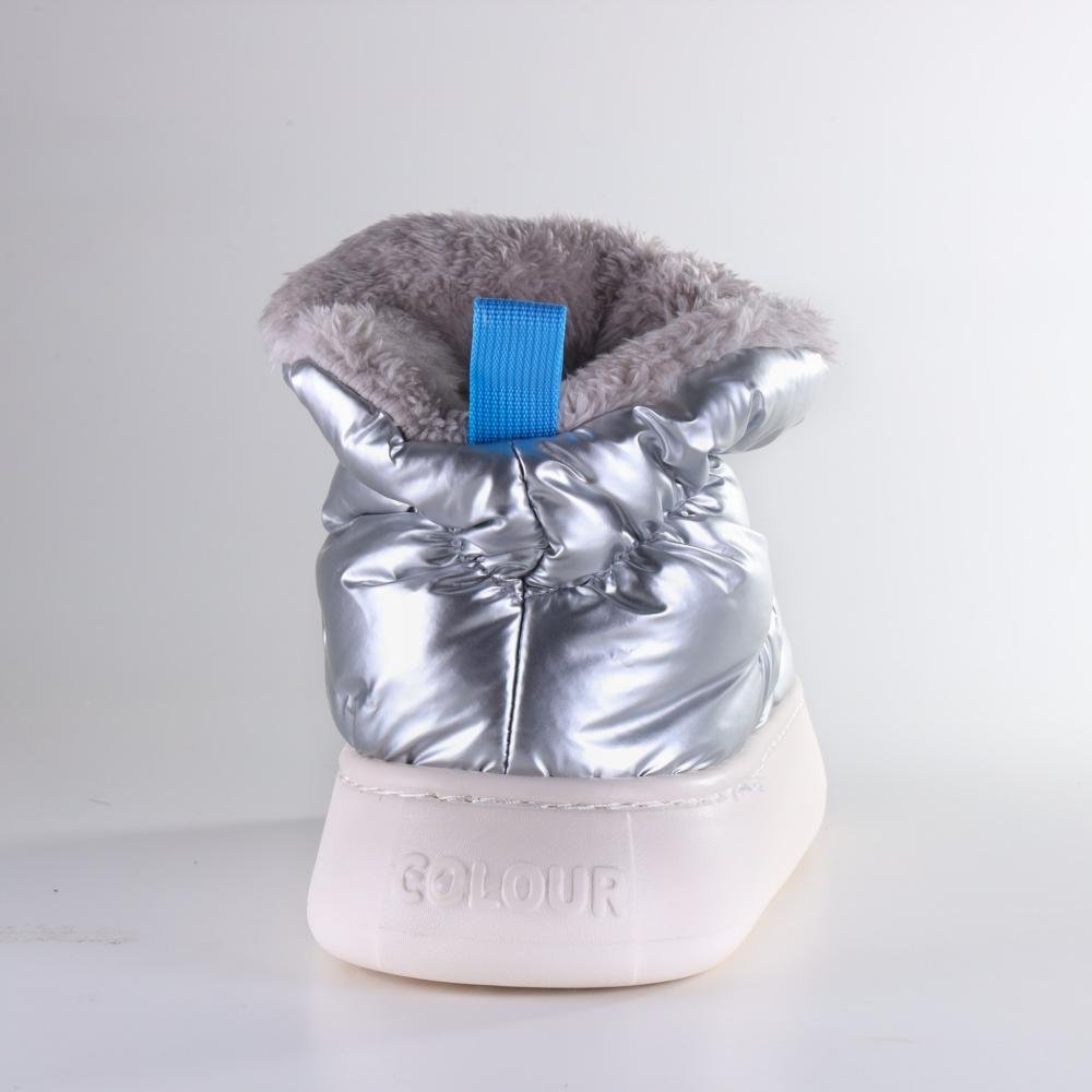 Pantufa Bota Feminina Flowfa Serena Prata Prata 6