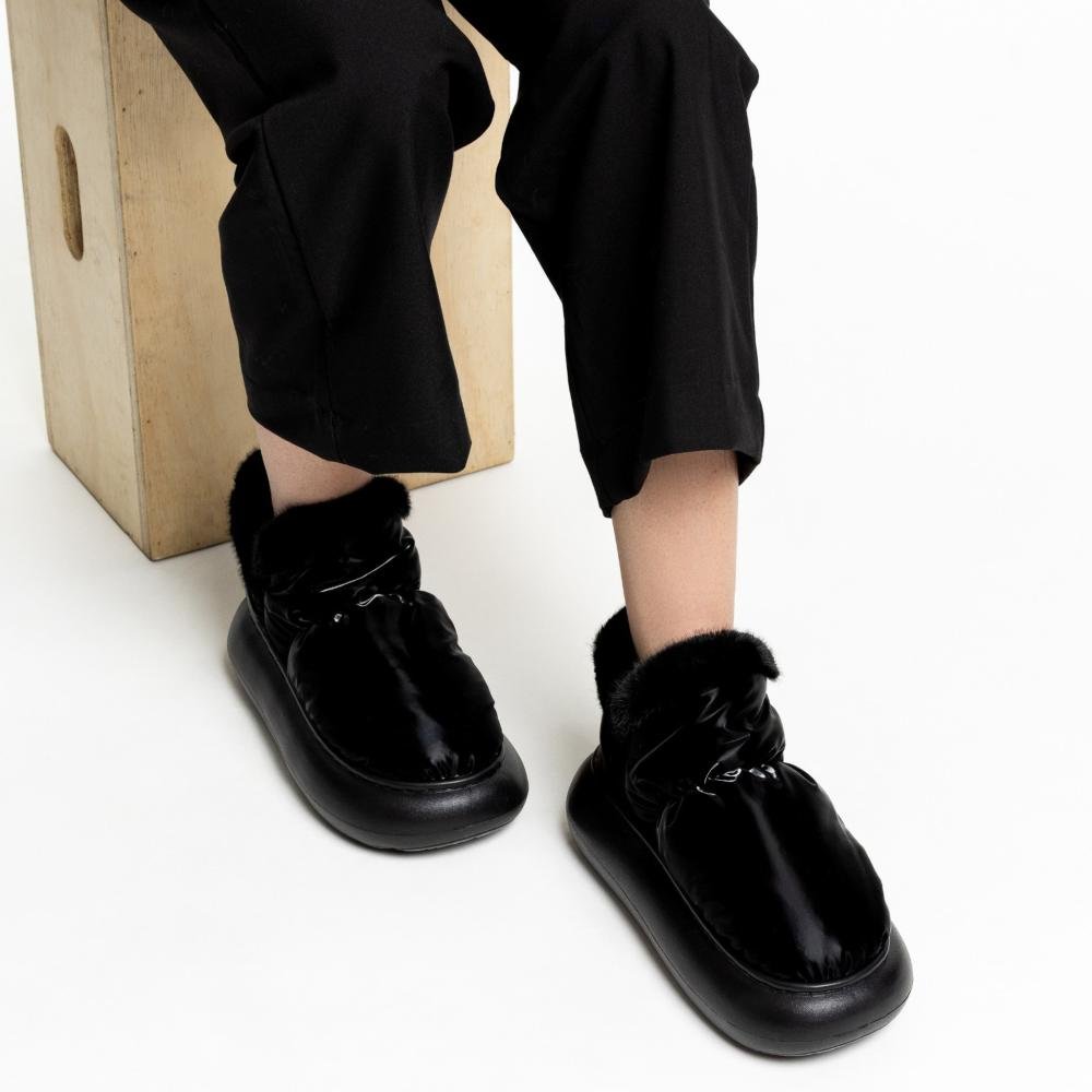 Pantufa Bota Feminina Flowfa Lucy Classic All Black 2