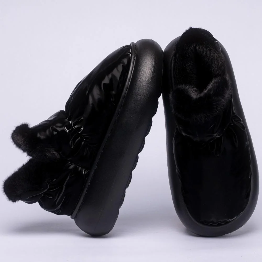 Pantufa Bota Feminina Flowfa Lucy Classic All Black Preto 5