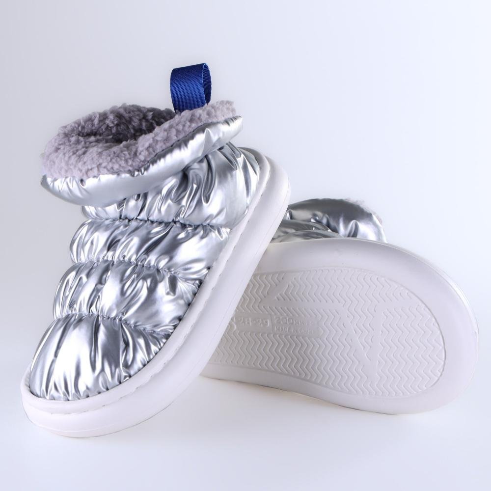 Pantufa Infantil Flowfa Mini Katy Prata Prata 10