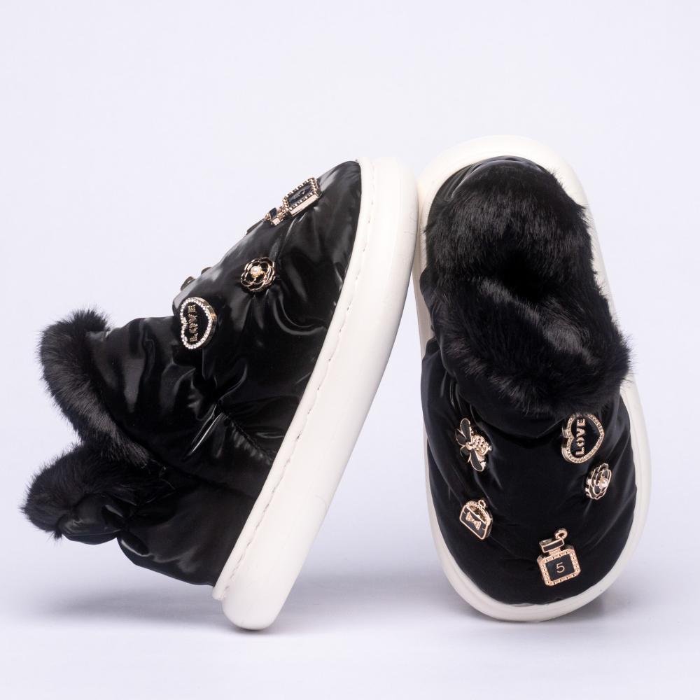 Pantufa Infantil Flowfa Mini Lucy Preto Preto 12