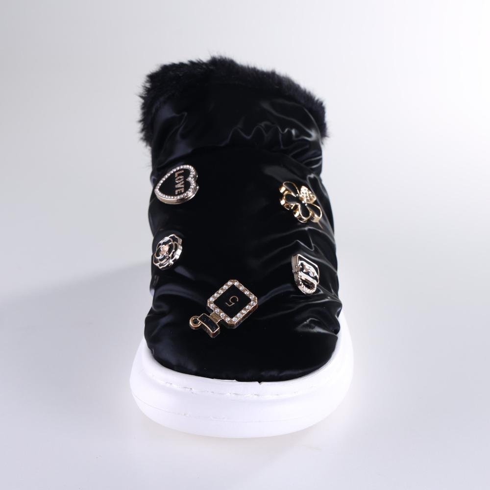 Pantufa Infantil Flowfa Mini Lucy Preto Preto 4