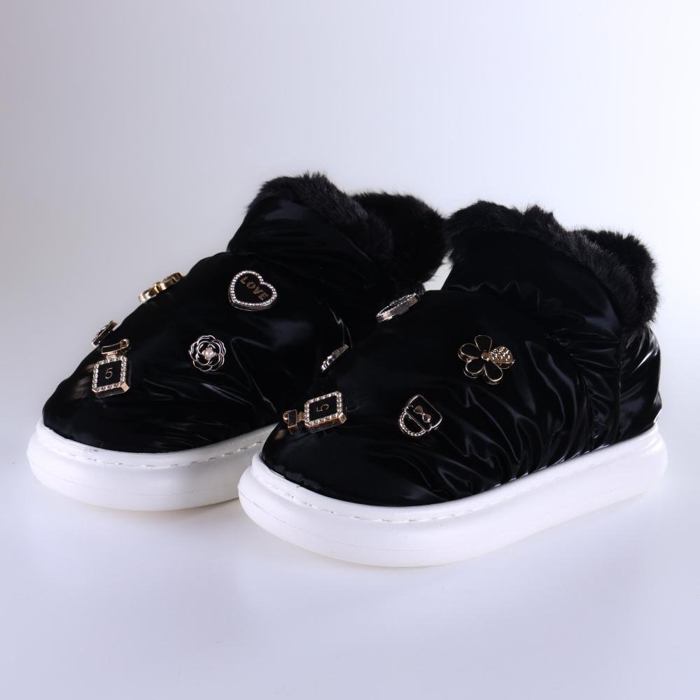 Pantufa Infantil Flowfa Mini Lucy Preto Preto 6