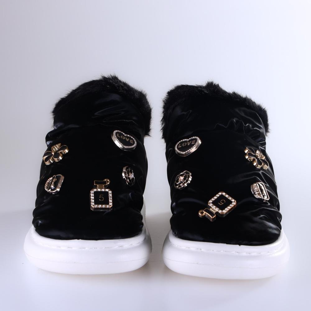 Pantufa Infantil Flowfa Mini Lucy Preto Preto 7