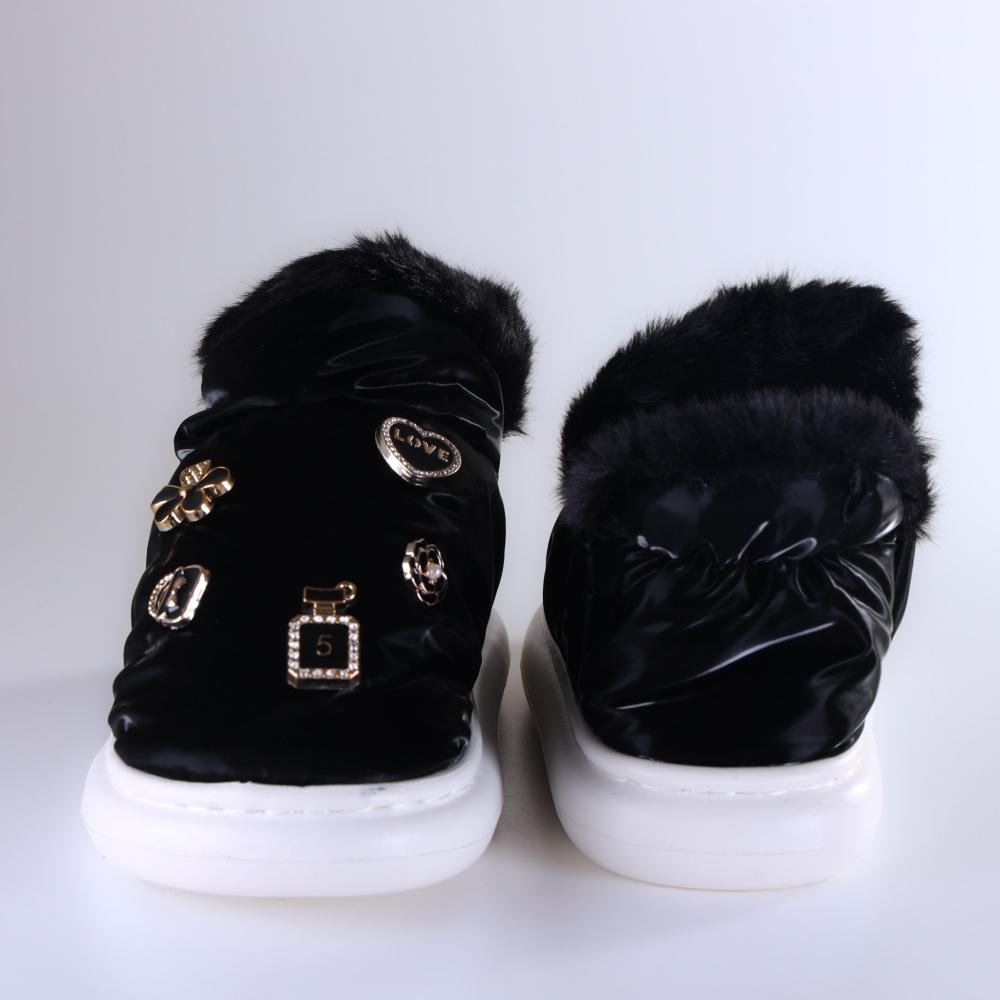 Pantufa Infantil Flowfa Mini Lucy Preto Preto 8